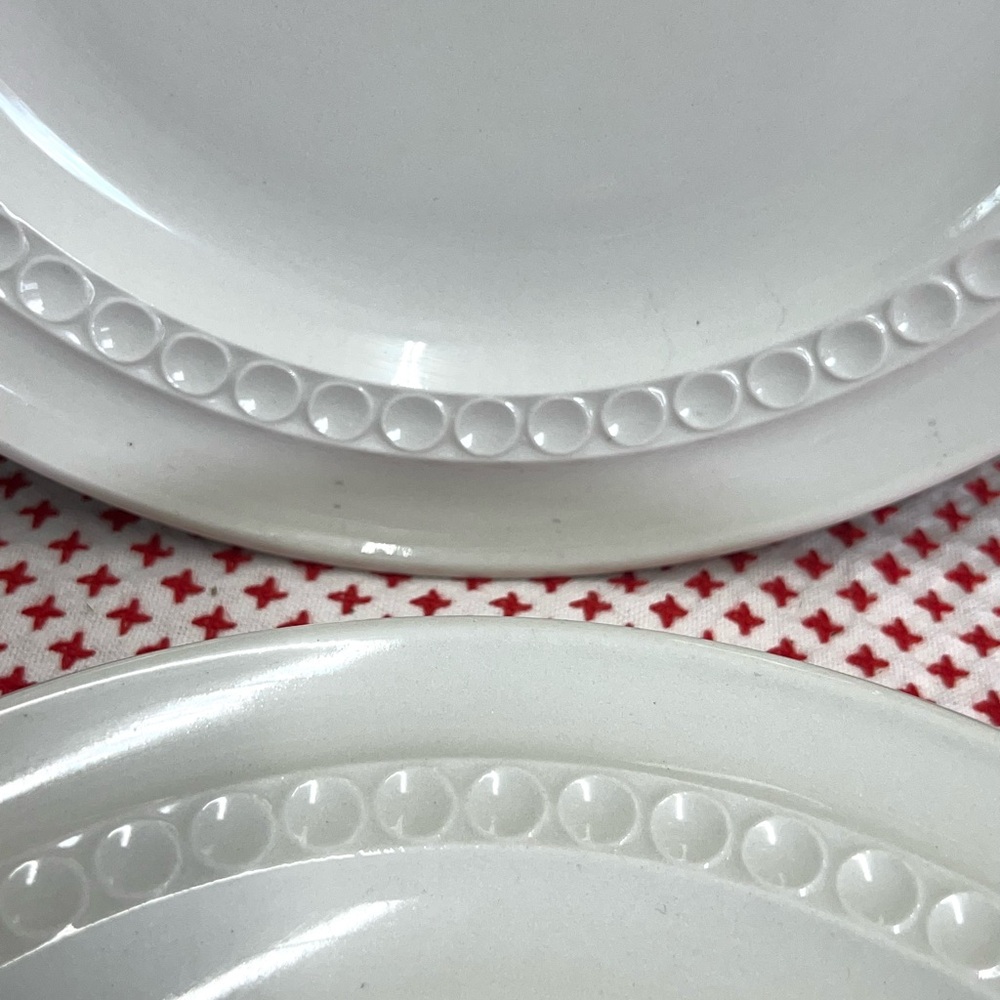 Vintage shenango china plates white anchor hocking ab-41 replacement